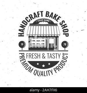 Bakery shop. Vector. Concept for badge, shirt, label, print, stamp or tee. Typography design with bakery shop silhouette. Template for restaurant identity objects, packaging and menu