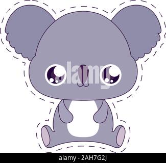 koala cartoon design, Kawaii expression cute character funny and ...