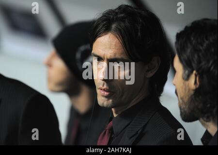 Milan, Italy , 03 NOVEMBER 2010, 'San Siro' Stadium,  UEFA Champions League 2010/2011, AC Milan - Real Madrid CF: FIlippo Inzaghi before the match Stock Photo