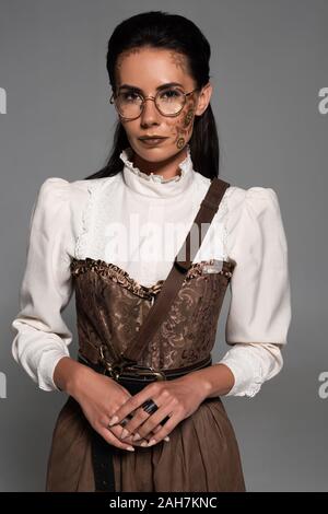 Steampunk costume art , industrial accessories, carnival mask, science- fiction, post-apocalyptic, Lincoln Asylum Festival August 2019, UK Stock  Photo - Alamy