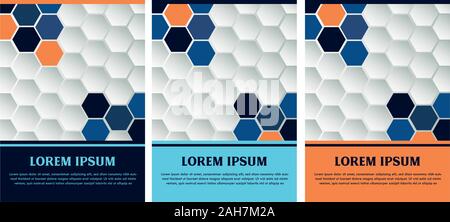 Vertical Back and Business Banners Set, Greeting Card Design. Pop art style Geometric Shapes. Vector Illustration. Business Poster Invitation Template Stock Vector