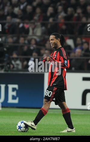 Milan, Italy , 03 NOVEMBER 2010, 'San Siro' Stadium,  UEFA Champions League 2010/2011, AC Milan - Real Madrid CF: Ronaldinho  in action