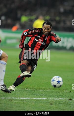 Milan, Italy , 03 NOVEMBER 2010, 'San Siro' Stadium,  UEFA Champions League 2010/2011, AC Milan - Real Madrid CF: Ronaldinho  in action Stock Photo
