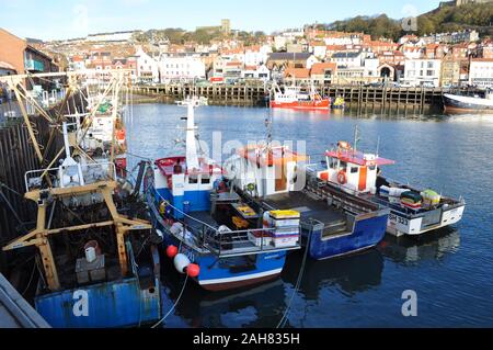 Scarborough harbour, Yorkshire, England, UK. Stock Photo