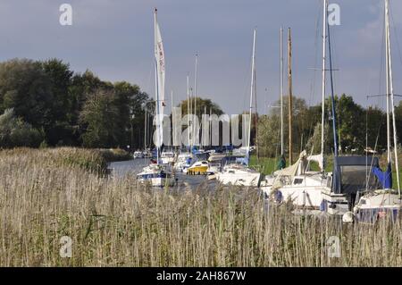 Upton Dyke off the River Bure, Norfolk Broads, Norfolk England UK Stock Photo