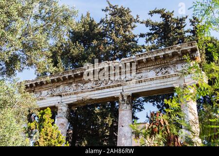 Roman columns near Beirut National Museum, Beirut, Lebanon Stock Photo