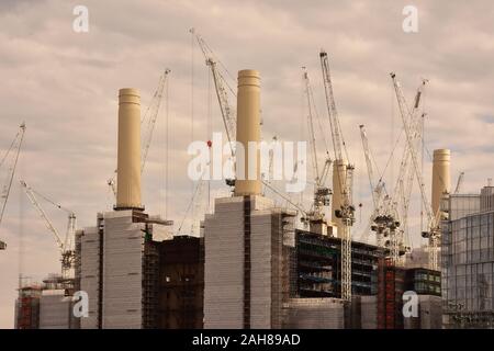Battersea Power Station Redevelopment Under Construction Stock Photo