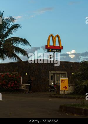 Cascavelle, Mauritius, December 2019 - A franchise of MacDonald's on the beautiful island of Mauritius where the first McDonald's opened in July 2001. Stock Photo