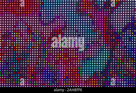 Digital screen background. Monitor or TV with image close up. Aesthetics of cyberpunk, neon and 80s. Stock Photo