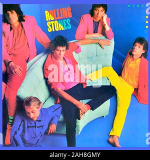 Rolling Stones - original vinyl album cover - Dirty Work - 1986 Stock Photo