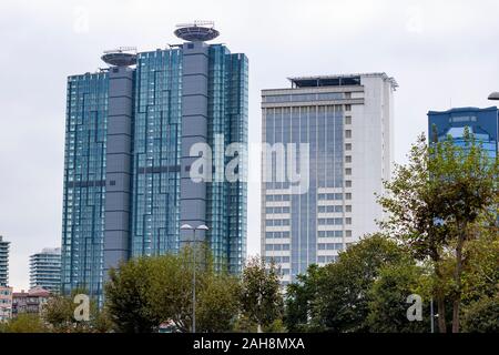 Istanbul, Turkey - October-10,2019: Levent District in istanbul. It's where the big skyscrapers are. Stock Photo