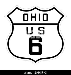 Ohio us route 6 sign Stock Photo