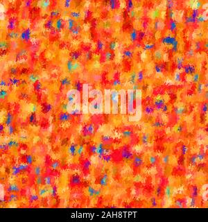 Bright orange hippy 60s surreal graphic pattern Stock Vector