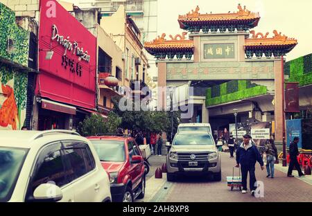 Chinatown, Buenos Aires Argentina- August 29, 2019. Typical archway. Stock Photo