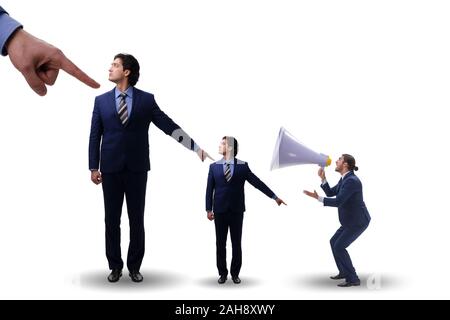 Employees blaming each other in office Stock Photo