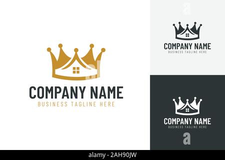 Home Real Estate Rental Company Sign Logo Stock Vector
