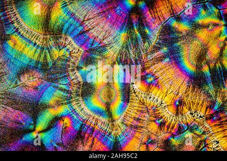 Extreme macro of Vitamin C crystals Stock Photo