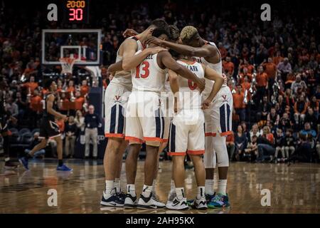 Charlottesville, VA, USA. 22nd Dec, 2019. University of Virginia during the NCAA Basketball game between the University of South Carolina Gamecocks and University of Virginia Cavaliers at John Paul Jones Arena in Charlottesville, VA. Brian McWaltersCSM/Alamy Live News Stock Photo