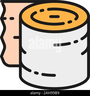 Vector tattoo aftercare bandage, accessory flat color line icon. Stock Vector