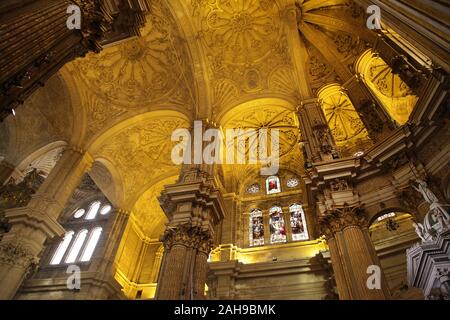 Main Chapel at the Cathedral of Our Lady of Incarnation / 'the Cathedral' in the city centre Malaga Costa del Sol Andalucia Spain Stock Photo