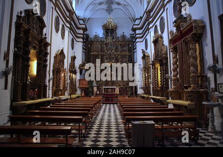 Interior of the Cathedral of Our Lady of Incarnation / 'the Cathedral' in the city centre Malaga Costa del Sol Andalucia Spain Stock Photo