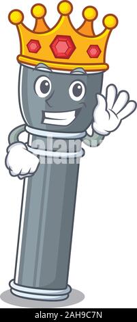 Flashlight Scroll A stylized of King on cartoon character design Stock Vector