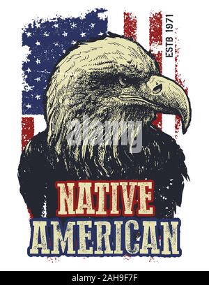 American eagle. Vector illustration. Stock Vector