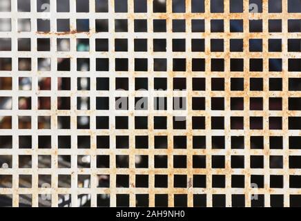 Metal background with rust flat squares Stock Photo