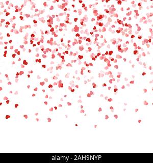 seamless background with different colored confetti hearts for valentine time Stock Vector
