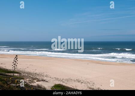 Seascape of the Atlantic Ocean at Sao Pedro de Moel, Portugal Stock Photo