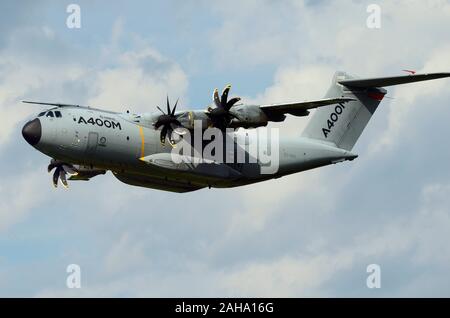 Zeltweg, Styria, Austria - September 02, 2016: Transporter Airbus A400 by public airshow named airpower 16 Stock Photo