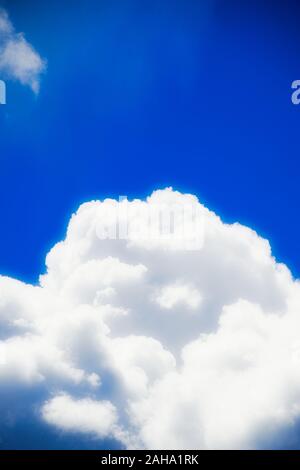 Blue gray cloudy spring sky natural background Stock Photo