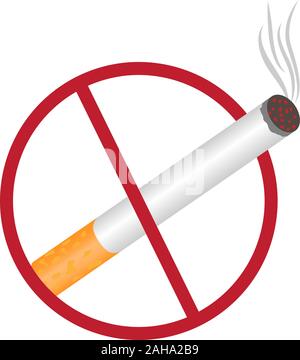 No smoking warning vector pictogram sign Stock Vector