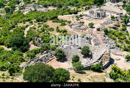 The Theatre of Kaunos in Turkey Stock Photo