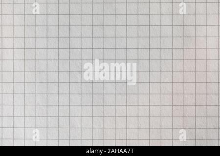 White squared paper sheet texture or background. Blank notebook sheet. Stock Photo