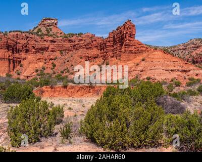 Canyon walls, Upper South Prong Trail, Caprock Canyons State Park, Quitaque, Texas. Stock Photo