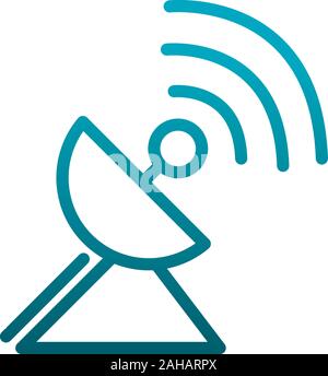antenna signal transmission communications vector illustration gradient line Stock Vector