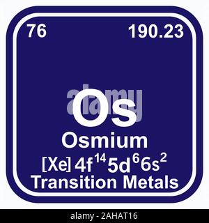 Osmium Periodic Table of the Elements Vector illustration eps 10 Stock Vector