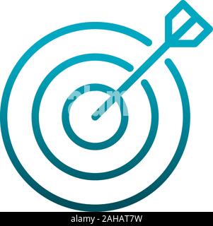 target strategy business communications vector illustration gradient line Stock Vector