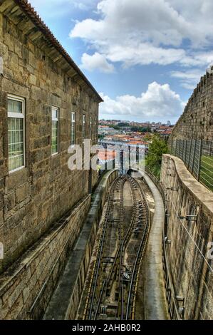 Railway of Guindais in Oporto, portugal Stock Photo