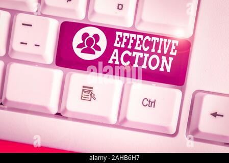 Handwriting text writing Effective Action. Conceptual photo producing the intended purpose or expected result Stock Photo