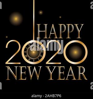 Happy new year 2020 Stock Vector