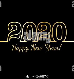 Happy new year 2020 Stock Vector