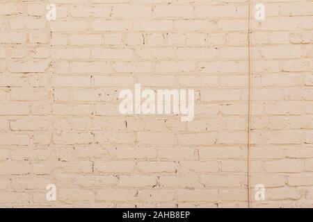 Vintage cream brick wall background texture Stock Photo