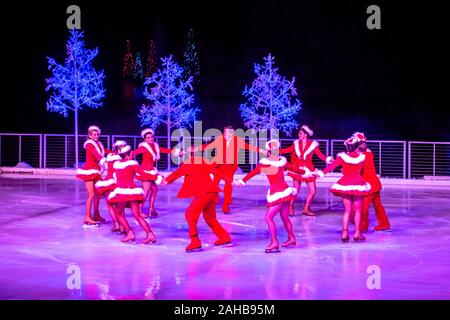 Orlando, Florida. December 21, 2019 Winter Wonderland on Ice at Seaworlds Christmas Celebration Stock Photo