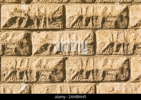Vintage cream concrete brick background texture Stock Photo