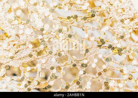 Gold glitter sparkling pattern fabric background texture Stock Photo