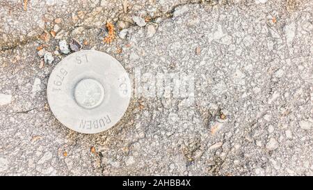 Bolt on grungy concrete background texture Stock Photo