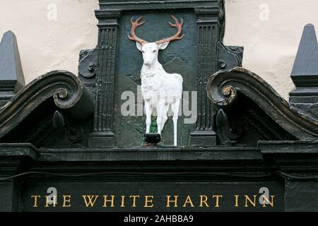 The White Hart Inn, Grassmarket Street, Edinburgh, Scotland, United Kingdom Stock Photo