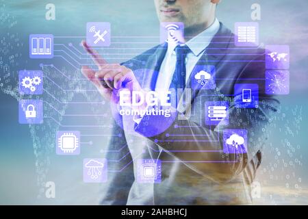 The fog and edge cloud computing concept Stock Photo